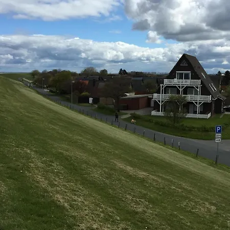 شقة Moderne Hundefreundliche Ferienwohnung Mit Balkon Und Blick Auf Den Nordseedeich Mit Wlan *